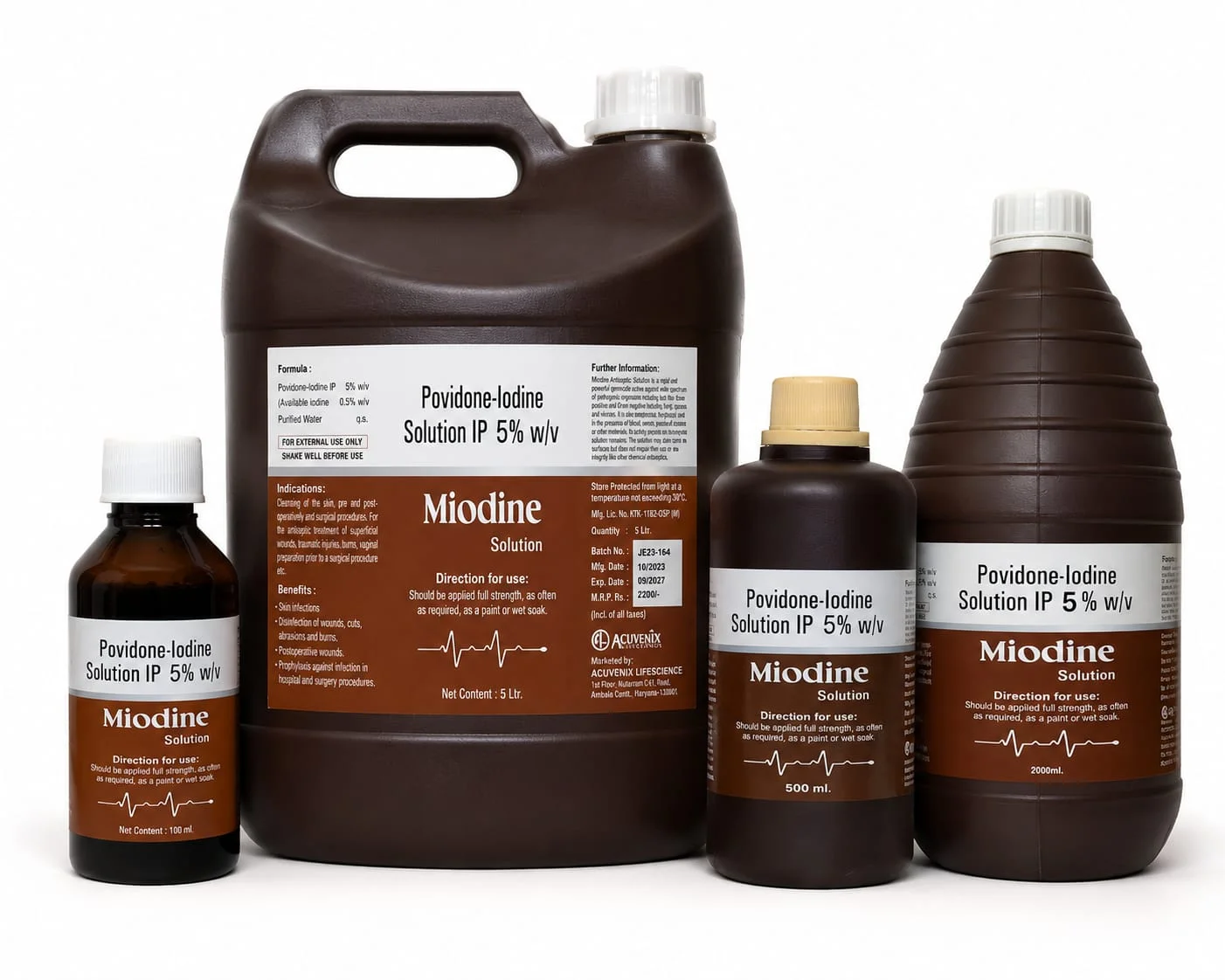 Miodine povidone iodine product range