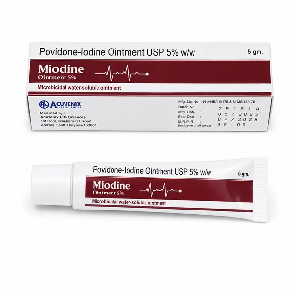 Miodine Ointment 5% (Povidone Iodine Ointment)